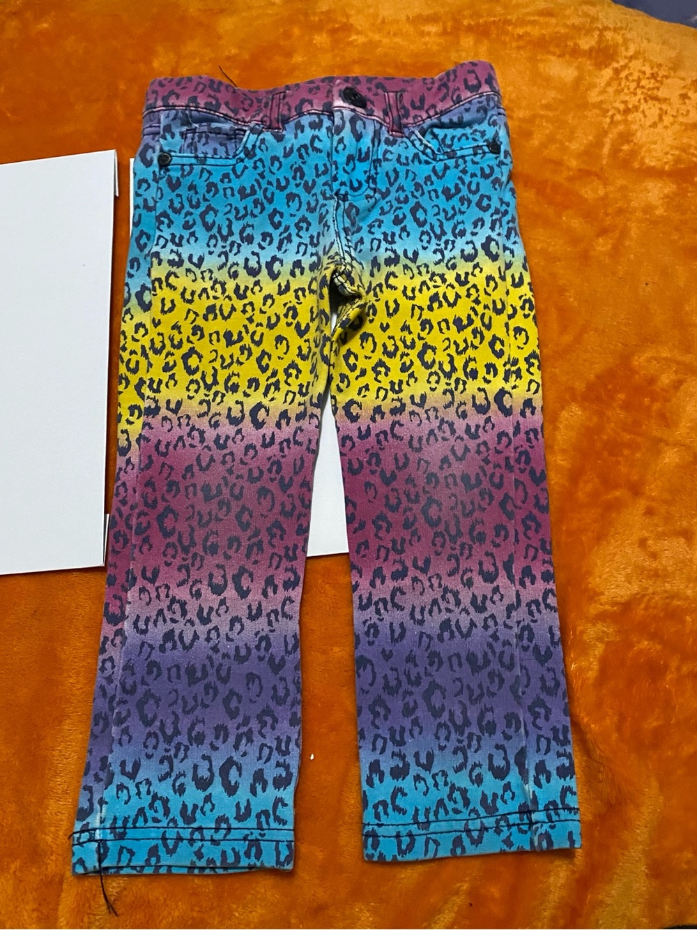Truly by Heidi Klum Kids Multicolor Ombre Leopard Print pants. 3T